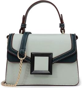 img 4 attached to Crossbody Color Block Designer Handbags Shoulder Women's Handbags & Wallets for Crossbody Bags