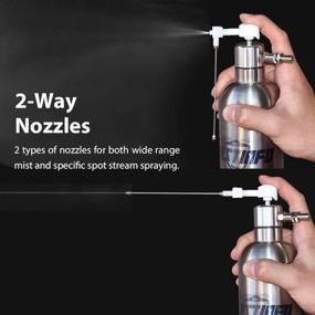 img 2 attached to FIRSTINFO Stainless Steel Refillable Fluid Oil Pressure Sprayer Can with Dual Purpose Nozzle – Jet Straight Stream & Mist Spraying Kit
