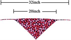 img 1 attached to Adorable Reversible Valentine's Day Dog Bandanas - 2 Pack by KZHAREEN, Fun Triangle Bibs Scarf Accessories for Dogs Cats Pets