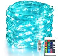 🎄 aluan fairy lights 100 led 33 ft christmas lights usb plug in string lights: 16 colors, remote control for party, halloween, christmas - vibrant firefly lights логотип