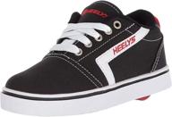 stylish heelys girls tennis shoes in black and white for active girls logo