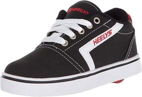 img 4 attached to Стильные слипоны для девочек Heelys в черно-белом цвете для активных девочек.