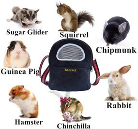 img 1 attached to Asoract Adjustable Shoulder Portable Breathable Small Animals for Carriers