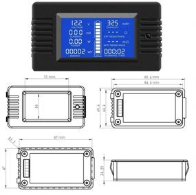 img 1 attached to DC Power Energy Meter Multimeter Ammeter Voltmeter 9-in-1 Monitor, LCD Display Digital Current Voltage Meter for DC Electricity Usage, 0-200V 0-300A with 300A Current Shunt