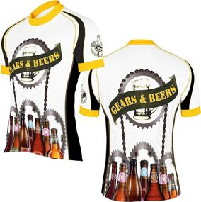 img 3 attached to Stay Stylish and Performance-Ready with CORVARA BIKE WEAR Men's Gears & Beers Cycling Short Sleeve Bike Jersey