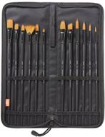 kingart 206 12 paint brush black logo