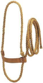 img 1 attached to 🐮 Weaver Leather Sisal Cow Rope Halter with Harness Leather Noseband in Tan - Optimal for Livestock