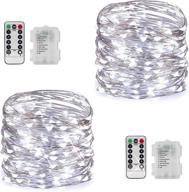 fairy lights battery operated - twinkle lights with remote control seasonal decor logo