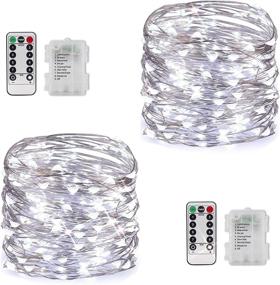 img 4 attached to Fairy Lights Battery Operated - Twinkle Lights With Remote Control Seasonal Decor