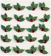 🎄 christmas holly dimensional stickers by jolee's boutique logo