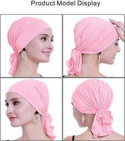 img 3 attached to OSVYO Bamboo Chemo Hat for Women with Hair Loss - Slip On Headwear Turbans for Cancer Patients (Sealed Packaging)