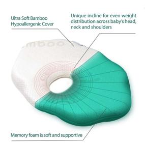 img 1 attached to Baby Works - Head Shaping Pillow for Newborns with Flat Head, Ergonomic Memory Foam, Head Support for Babies - 0 Months+