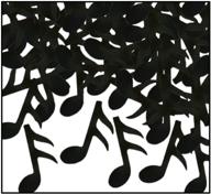 🎶 add musical magic with beistle black 1 pack music notes confetti - vibrant & versatile decoration for parties and events! logo