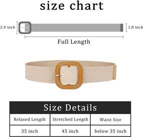 img 2 attached to Straw Woven Elastic Fashion Ladies Women's Accessories in Belts