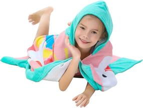 img 2 attached to Athaelay Premium Cotton Hooded Rainbow
