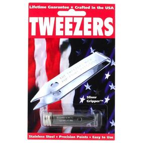 img 1 attached to 💪 Uncle Bill's 19074 Sliver Gripper Tweezers - Double Pack for Efficient Hair and Splinter Removal