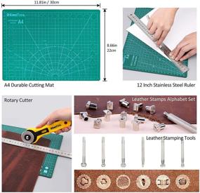 img 1 attached to 🧵 Complete 275 pcs Advanced Leather Sewing Tools and Supplies Kit with Organizer - Perfect for Craft Making, Stitching, Punching, Cutting, and Sewing Leather