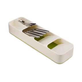 img 3 attached to 🍴 Streamline Your Kitchen with the Joseph Joseph DrawerStore Compact Cutlery Organizer in Small, White/Green