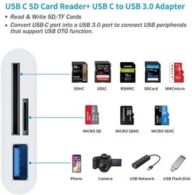 USB 3.0 SD/Micro SD Card Reader, SD 3.0 Card Adapter for SD/SDXC/SDHC,  Micro SD/Micro SDXC/Micro SDHC Cards Compatible MacBook Pro/Air, Surface,  Chromebook, More 