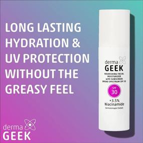 img 2 attached to 🌞 DERMA GEEK Nourishing Facial Moisturizer + Sunscreen SPF 30 - Travel Size 1.7 Oz - Night Cream Included!