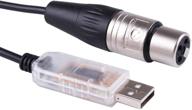 usb к dmx 512 3pin xlr интерфейс адаптер для компьютера pc, контроллер освещения на сцене, диммер, usb к dmx, свободное программное обеспечение freestyle, rs485 последовательный кабель (длина: 6 футов) логотип