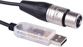 img 4 attached to USB к DMX 512 3PIN XLR интерфейс адаптер для компьютера PC, контроллер освещения на сцене, диммер, USB к DMX, свободное программное обеспечение Freestyle, RS485 последовательный кабель (длина: 6 футов)