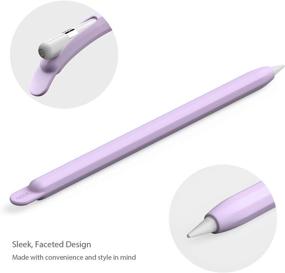 img 2 attached to UPPERCASE Designs NimbleSleeve Premium Silicone Case Holder Protective Cover Sleeve Compatible With IPad Apple Pencil 1St Generation (Lavender)