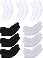 🌞 bememo uv protection sleeves - 9 pairs unisex long arm cooling sleeves with ice silk arm cover (black, white, grey) логотип