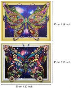 img 3 attached to Diamond Painting Rhinestone Butterfly 16X20Inch