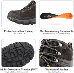 img 1 attached to 🥾 NORTIV 8 Men's Waterproof Hiking Boots: Ultimate Outdoor Trekking & Mountaineering Shoes