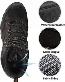 img 2 attached to 🥾 NORTIV 8 Men's Waterproof Hiking Boots: Ultimate Outdoor Trekking & Mountaineering Shoes