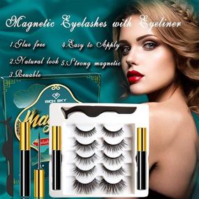 img 1 attached to Magnetic Eyelashes Eyeliner Different Reusable