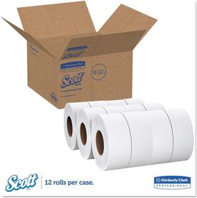 img 3 attached to 🧻 Scott Essential Jumbo Roll Commercial Toilet Paper, 1-PLY, White, 12 Rolls per Case, 2,000 Feet per Roll