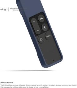 img 2 attached to Elago R1 Intelli Case [Jean Indigo]-[Magnet Technology][Anti-Slip][Lanyard Included][Heavy Shock Absorption] For Apple TV Siri Remote 4K / 4Th Generation