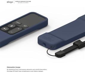 img 3 attached to Elago R1 Intelli Case [Jean Indigo]-[Magnet Technology][Anti-Slip][Lanyard Included][Heavy Shock Absorption] For Apple TV Siri Remote 4K / 4Th Generation