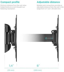 img 2 attached to 📺 ONKRON NP24 Black TV Wall Mount: Tilt Swivel for 17” – 43” LCD LED Screens, Max 77 lbs