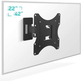 img 4 attached to 📺 ONKRON NP24 Black TV Wall Mount: Tilt Swivel for 17” – 43” LCD LED Screens, Max 77 lbs