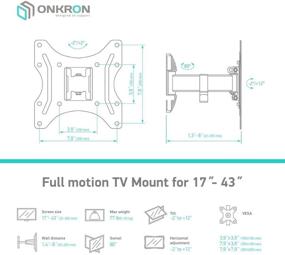 img 1 attached to 📺 ONKRON NP24 Black TV Wall Mount: Tilt Swivel for 17” – 43” LCD LED Screens, Max 77 lbs