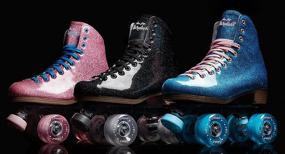 img 1 attached to Sparkle and Shine with Sure-Grip Stardust Glitter Roller Skate