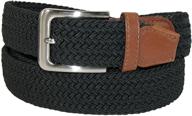 ctm elastic braided silver buckle men's accessories for belts logo