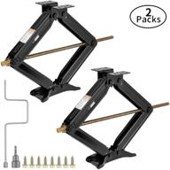 🚚 vivohome set of 2 heavy duty 5000 lbs steel scissor jacks: ultimate stabilization for rv trailers, trucks, suvs, sedans, coupes, and campers logo