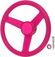 enhance playtime with our pink children's steering wheel for swing sets featuring sss logo sticker логотип