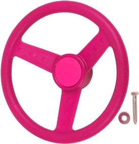 img 1 attached to Enhance Playtime with our Pink Children's Steering Wheel for Swing Sets featuring SSS Logo Sticker