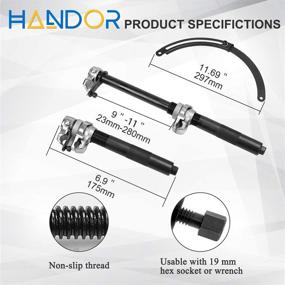 img 1 attached to Handor Heavy-Duty Coil Spring Compressor Tool Set - Ultra Rugged 2 PCS Strut Spring Compressor Tool, Strong & Durable with Safety Guard and Carrying Case
