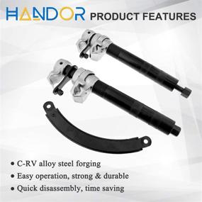img 2 attached to Handor Heavy-Duty Coil Spring Compressor Tool Set - Ultra Rugged 2 PCS Strut Spring Compressor Tool, Strong & Durable with Safety Guard and Carrying Case