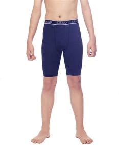 img 3 attached to 🩲 LEAO Youth Boys 2-pack Compression Shorts: Performance Athletic Underwear for Sports Boxer Briefs