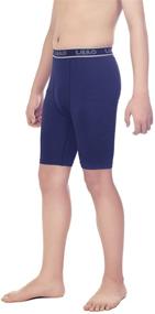 img 1 attached to 🩲 LEAO Youth Boys 2-pack Compression Shorts: Performance Athletic Underwear for Sports Boxer Briefs