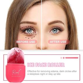 img 3 attached to 💖 Pink Rcool Ice Face Roller 2021 & Gua Sha Set | Facial Massager, Skin Care Tools for Face & Eyes | Reduce Fine Lines, Minimize Pores, Control Acne, Nourish Skin