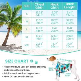 img 3 attached to 🌴 Hawaiian Pet Dog T Shirts with Coconut Tree Print - Perfect Apparel for Small to Medium Pets (XX-Large, 4-Piece Set)