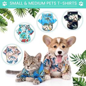 img 2 attached to 🌴 Hawaiian Pet Dog T Shirts with Coconut Tree Print - Perfect Apparel for Small to Medium Pets (XX-Large, 4-Piece Set)